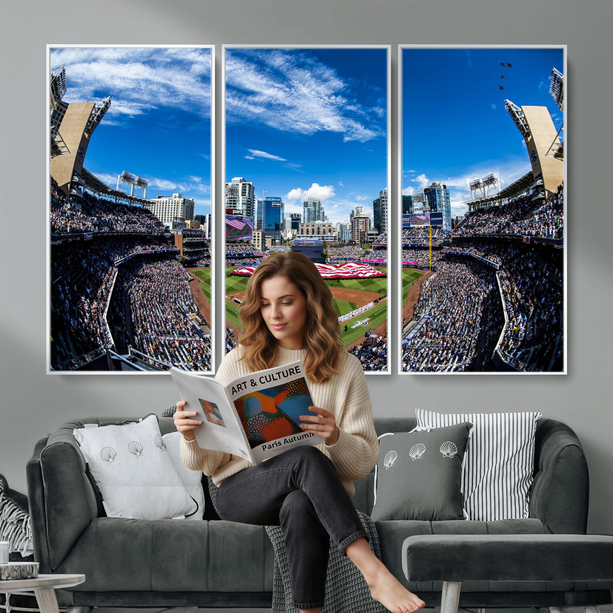 52297-MGV-CV-36X24 - San Diego Padres Baseball Team Print, Petco Park Stadium