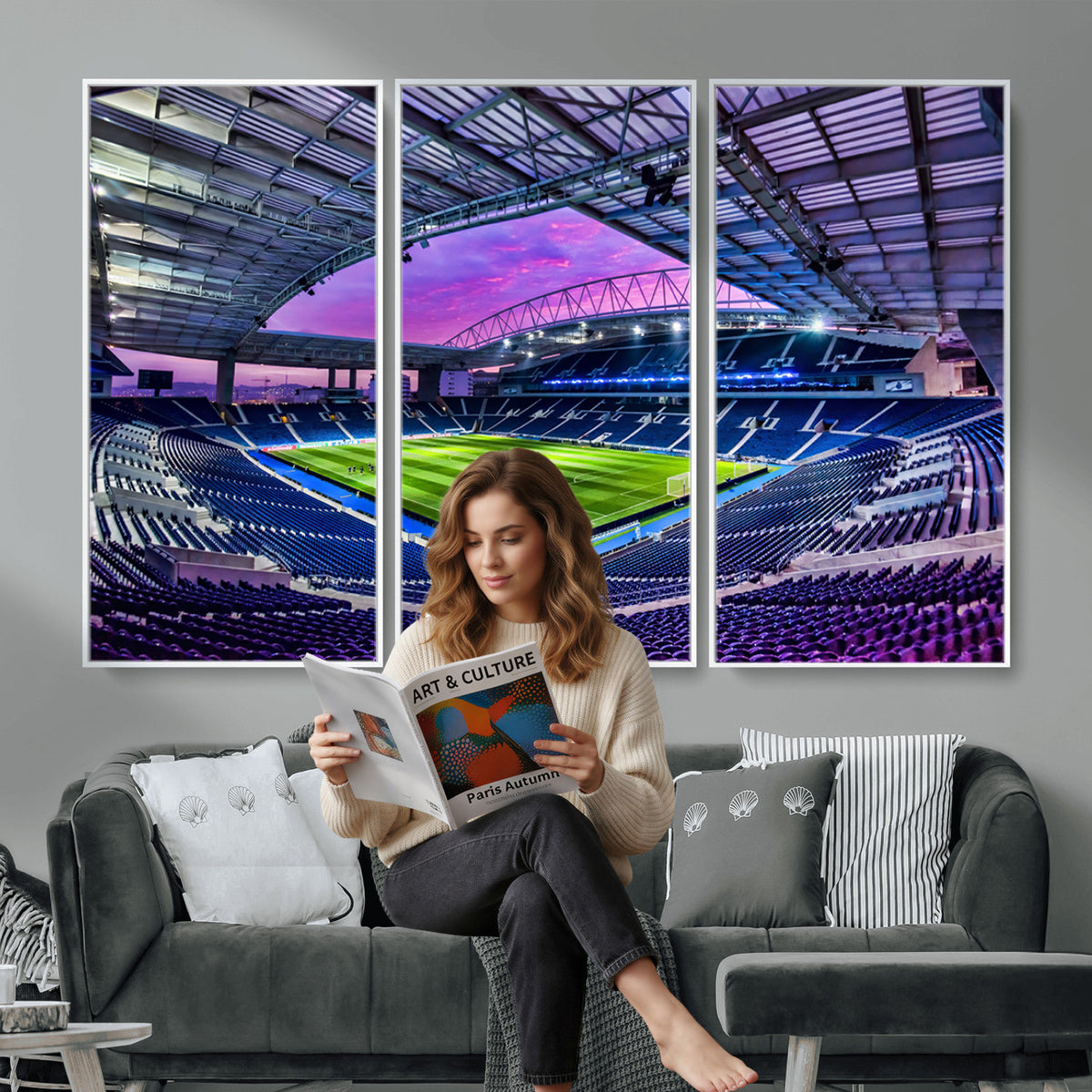 10851-MGV-CV-36X24 - FC Porto Soccer Team Print Canvas, Dragon Stadium Wall Art