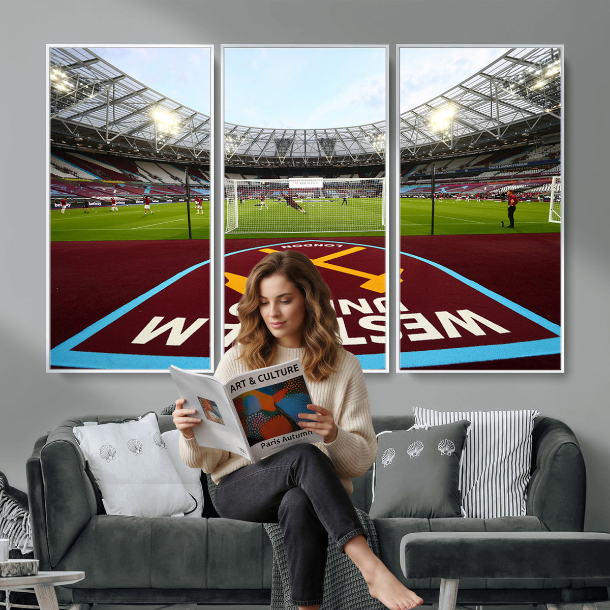 77367-MGV-CV-36X24 - West Ham United FC Stadium Canvas Wall Art, London Stadium