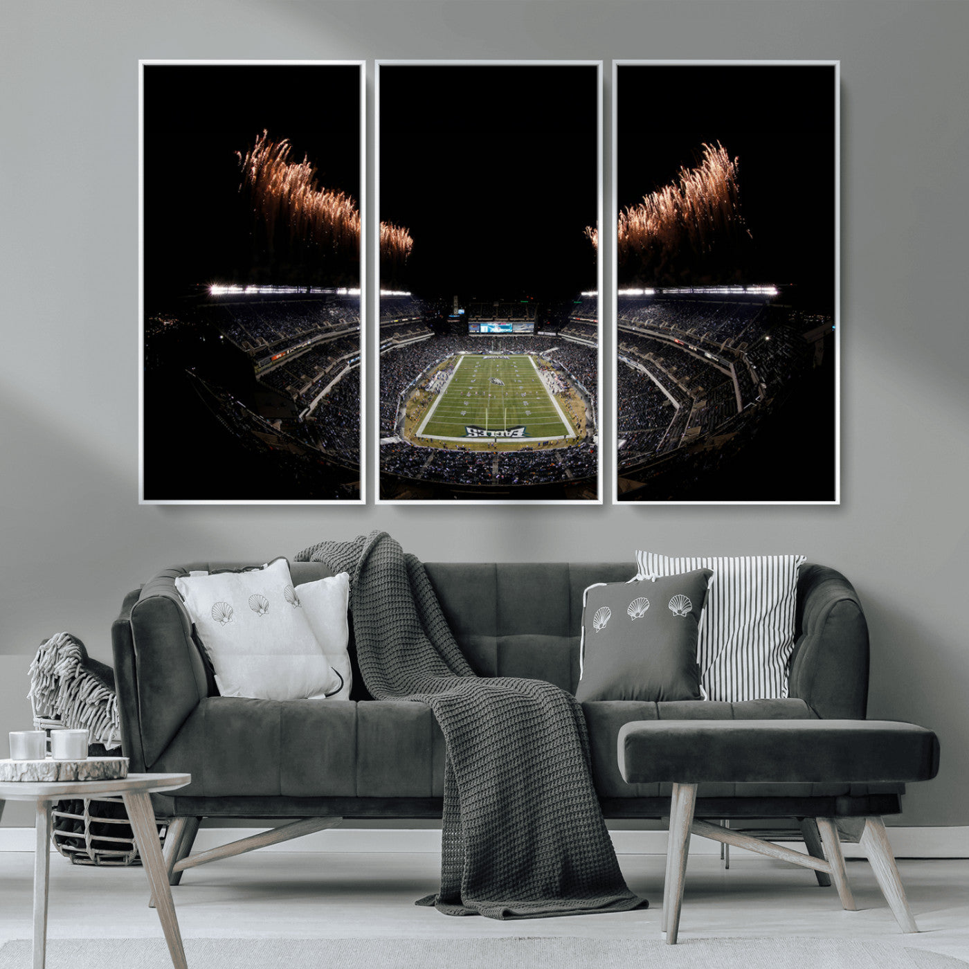 MGV-FC-48X32-3P - Eagles Field Stadium Wall Art | Philadelphia Eagles Football Team Print - Philadelphia Lincoln