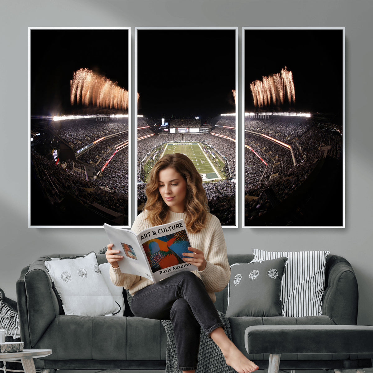 48893-MGV-CV-36X24 - Eagles Field Stadium Wall Art, Lincoln Financial Field