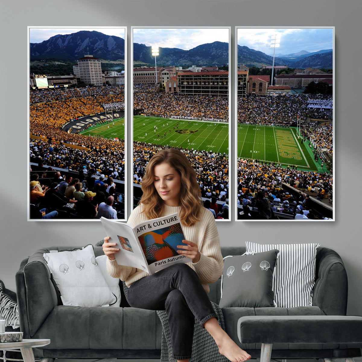 60552-MGV-CV-36X24 - Folsom Field, University of Colorado Buffaloes Football