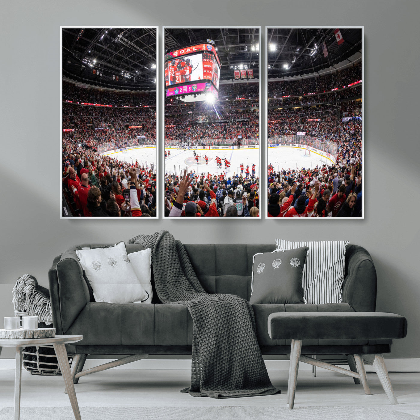MGV-FC-48X32-3P - Amerant Bank Arena Wall Art Canvas Print - Basketball Arena Stadium Print