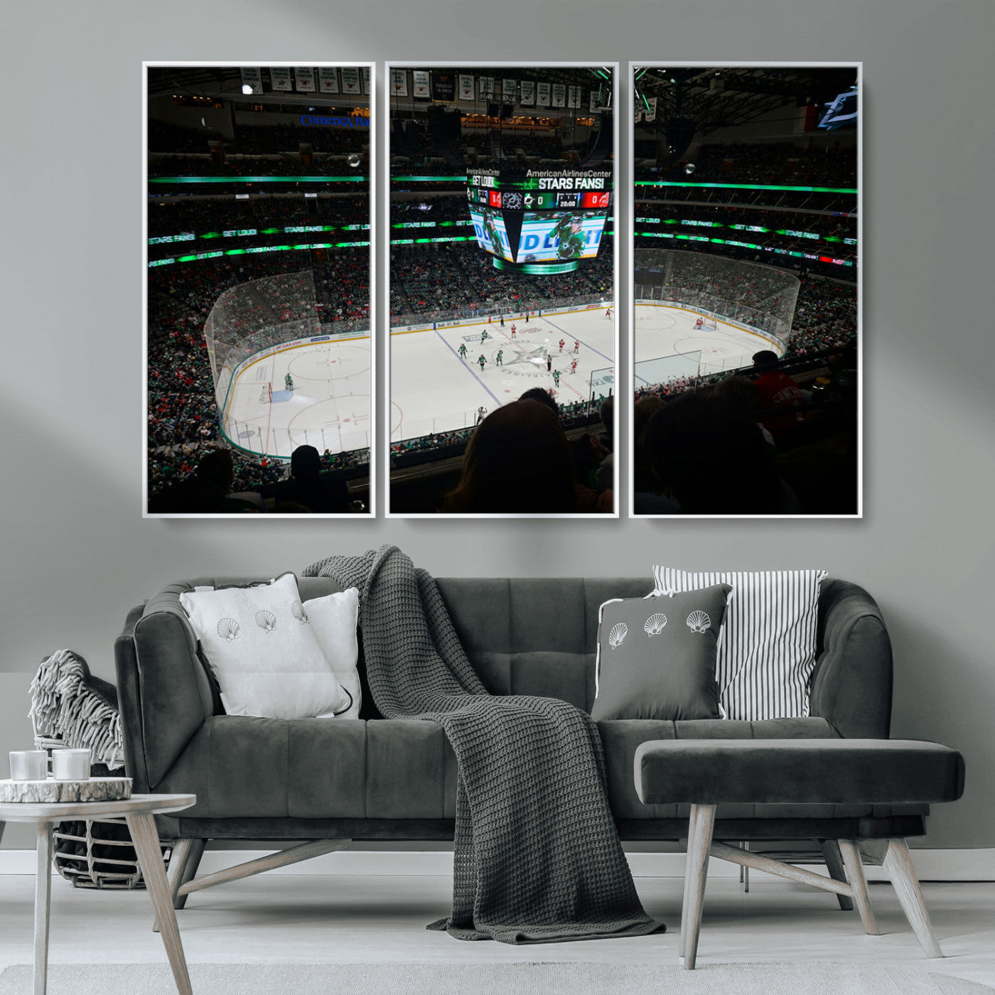 MGV-FC-48X32-3P - American Airlines Center Dallas Stars Wall Art Canvas Print - Dallas Hockey Arena Stadium Print