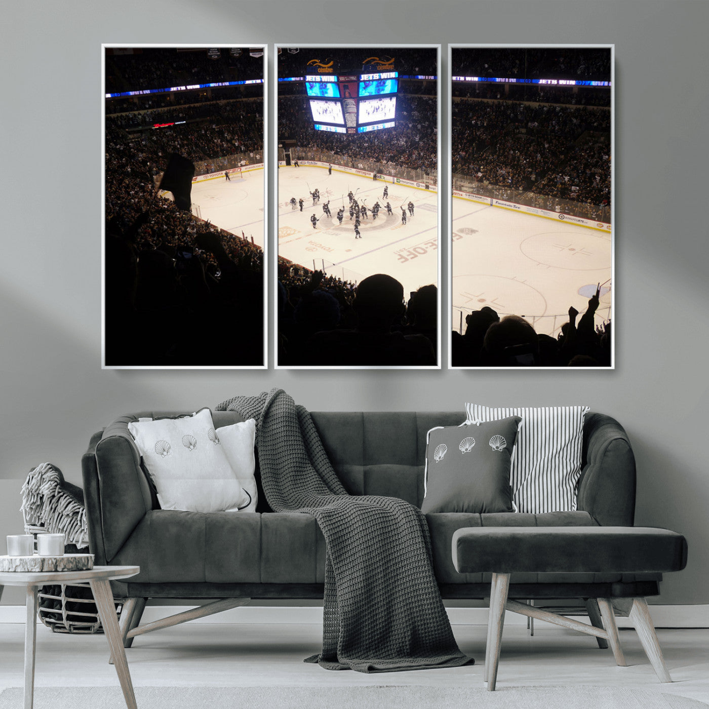 MGV-FC-48X32-3P - Canada Life Centre Wall Art | Winnipeg Jets Hockey Team Print Canvas | Ready to Hang | Winnipeg Wall