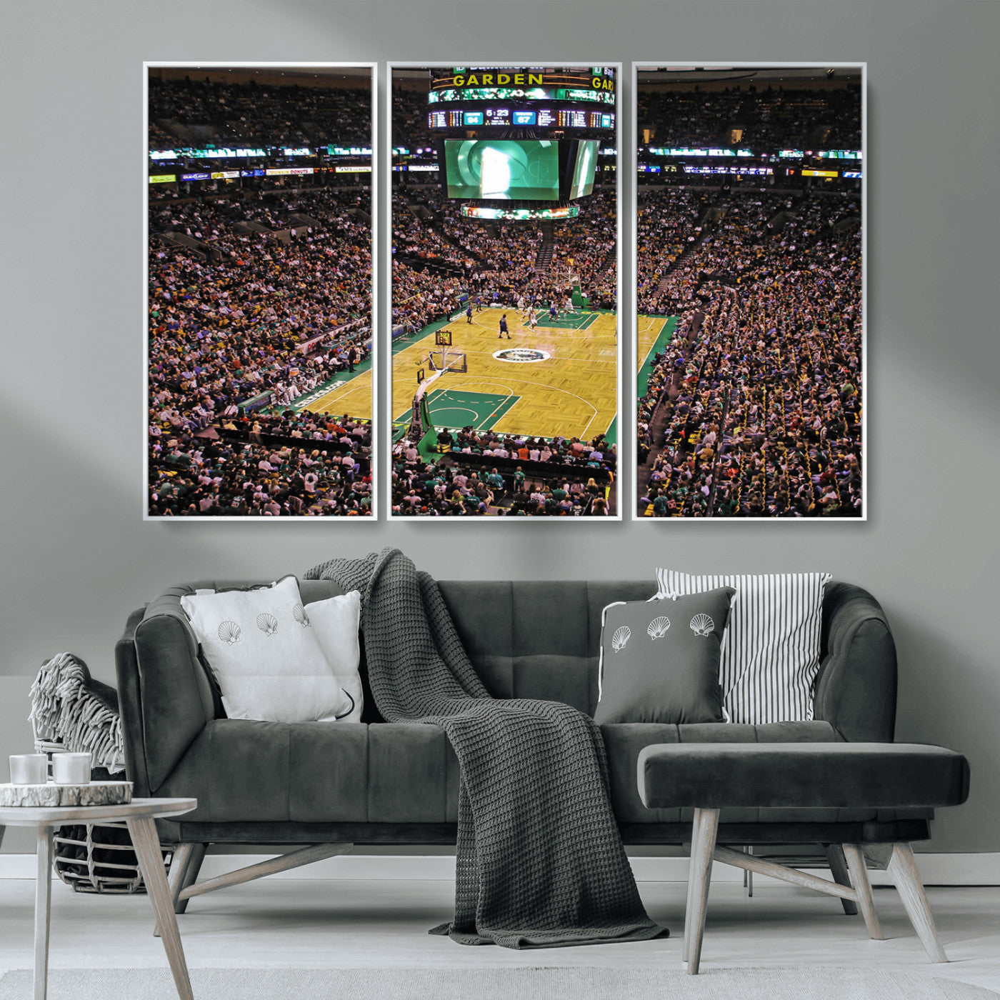MGV-FC-48X32-3P - Celtics Game Versus The Timberwolves | Baseball Stadium Wall Art | Canvas Print | Ready to Hang