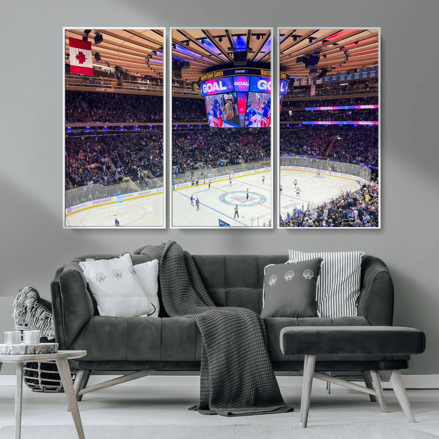 MGV-FC-48X32-3P - Madison New York Rangers Hockey Stadium Wall Art Canvas Print