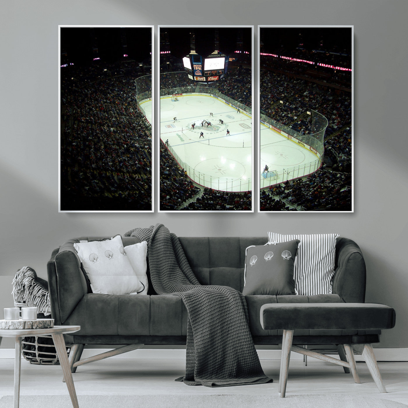 MGV-FC-48X32-3P - Nationwide Arena Ohio Columbus Blue Jackets Hockey Stadium Canvas Print Wall Art