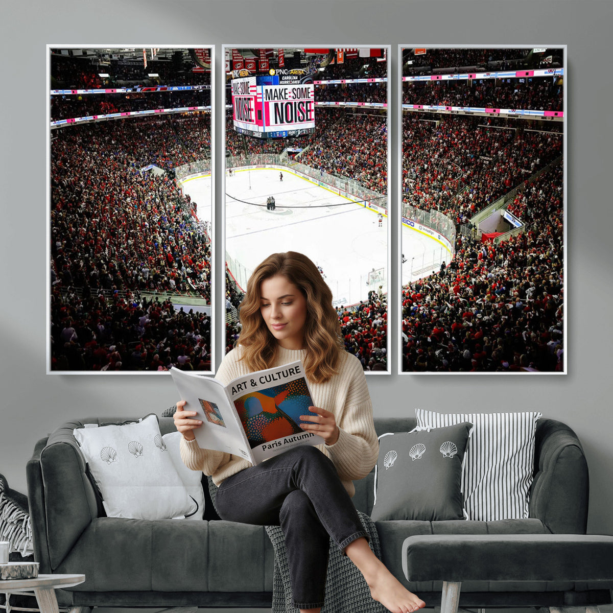 73950-MGV-CV-36X24 - PNC Arena Raleigh North Carolina Hurricanes Hockey Stadium