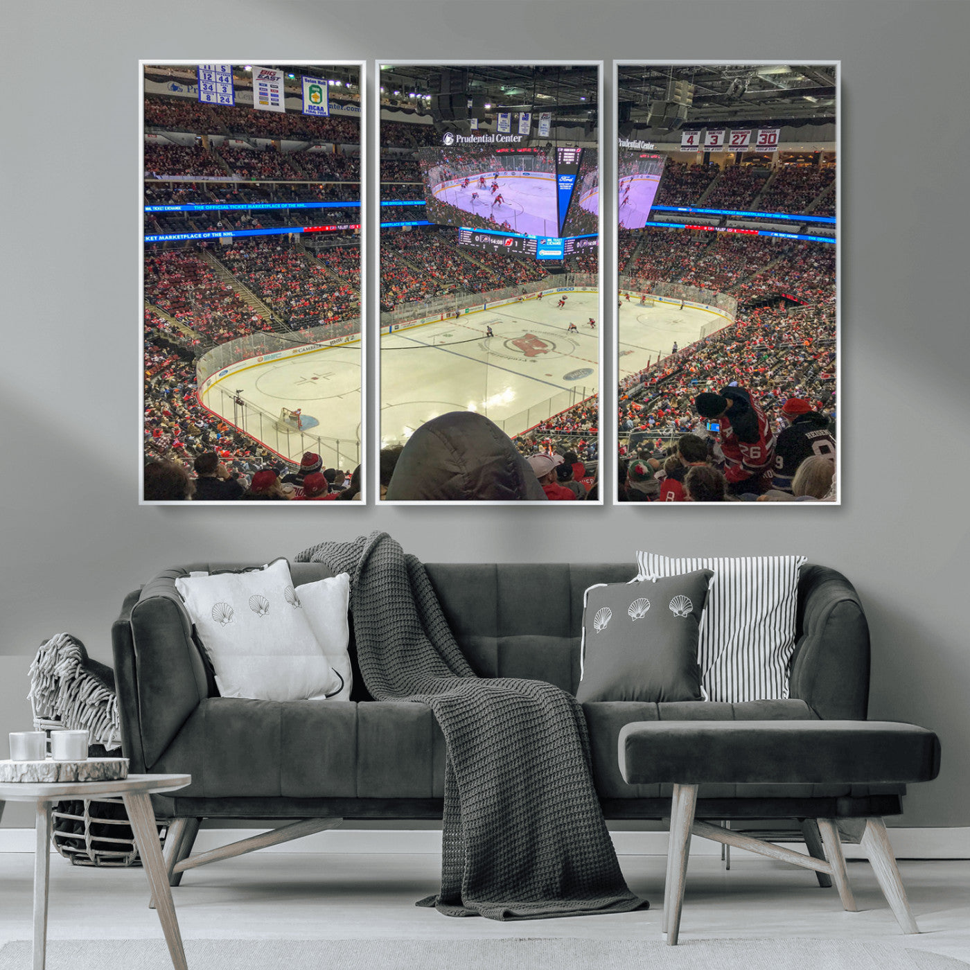 MGV-FC-48X32-3P - Prudential Center Newark New Jersey Devils Hockey Stadium, New Jersey Devils Hockey Stadium Canvas