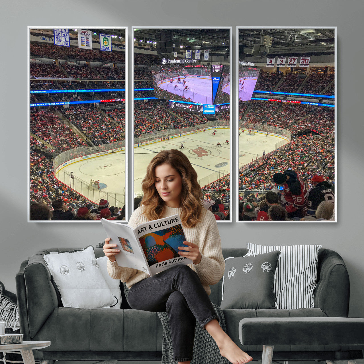 【美品】welcome to the prudential Prudential Center Wall Art | New Jersey Devils Hockey Stadium