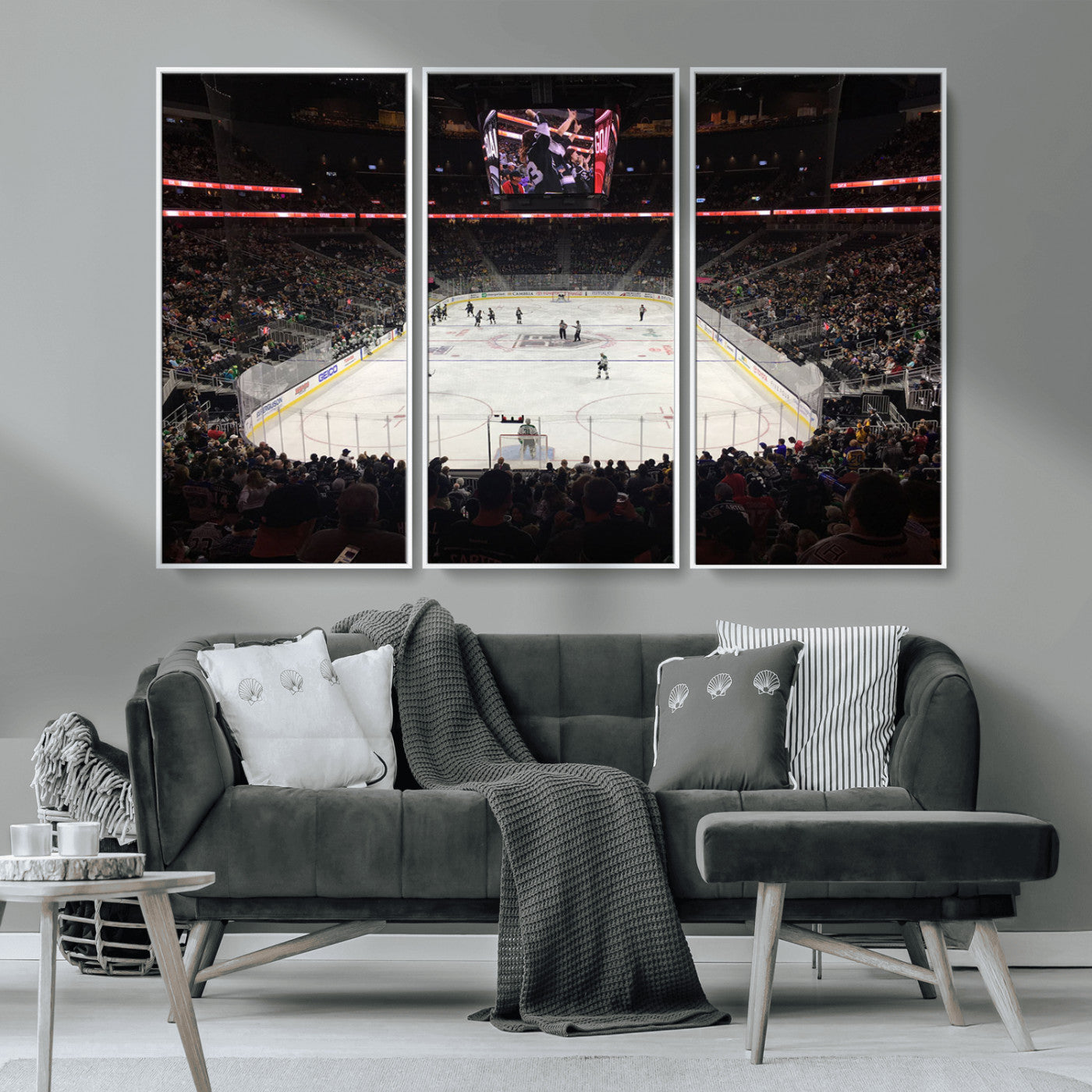 MGV-FC-48X32-3P - T Mobile Arena Paradise Nevada Vegas Golden Knights Ice Hockey Stadium Canvas Print Wall Art