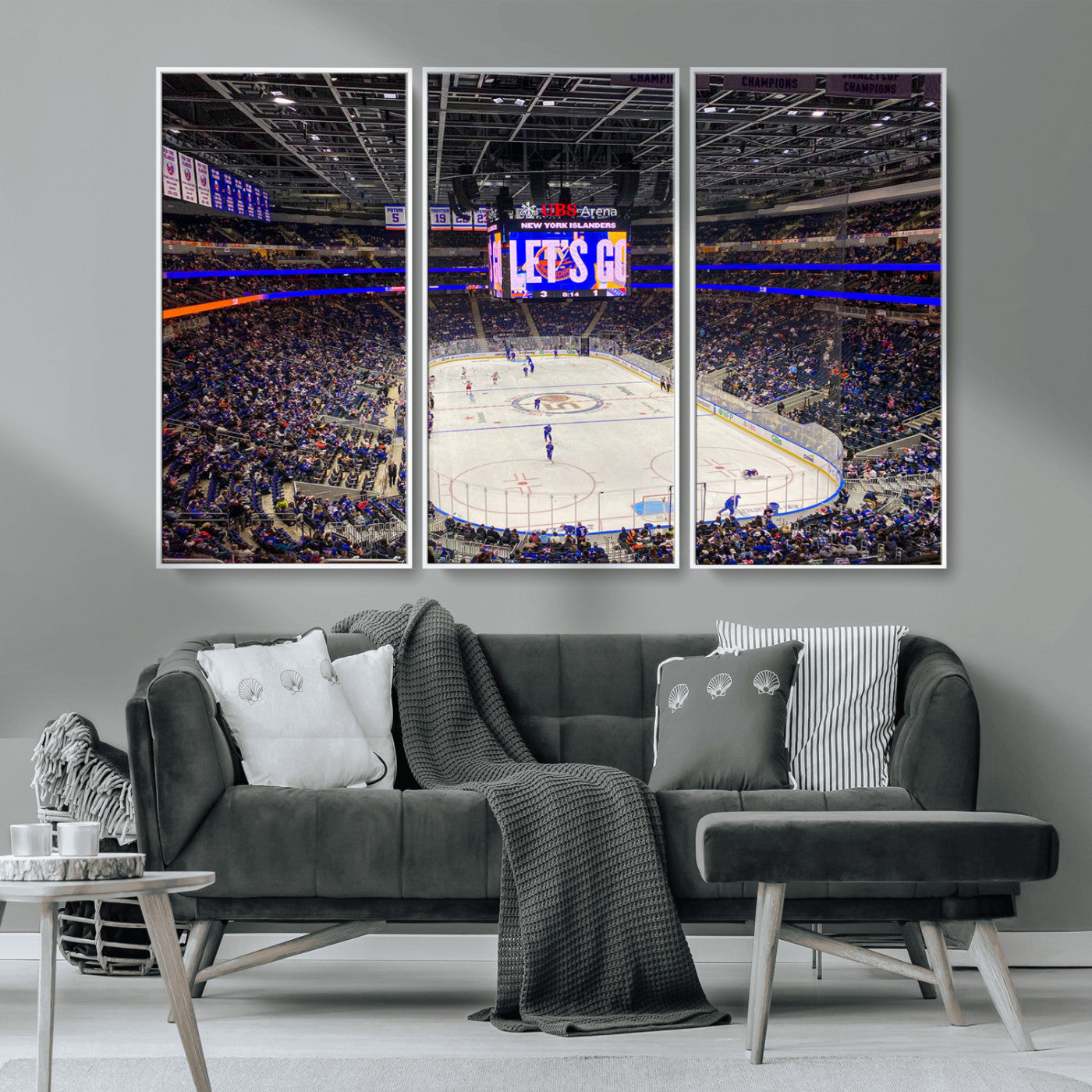 MGV-FC-48X32-3P - UBS Arena Elmont New York Islanders Ice Hockey Wall Art, UBS Arena Elmont Wall Art Canvas Print