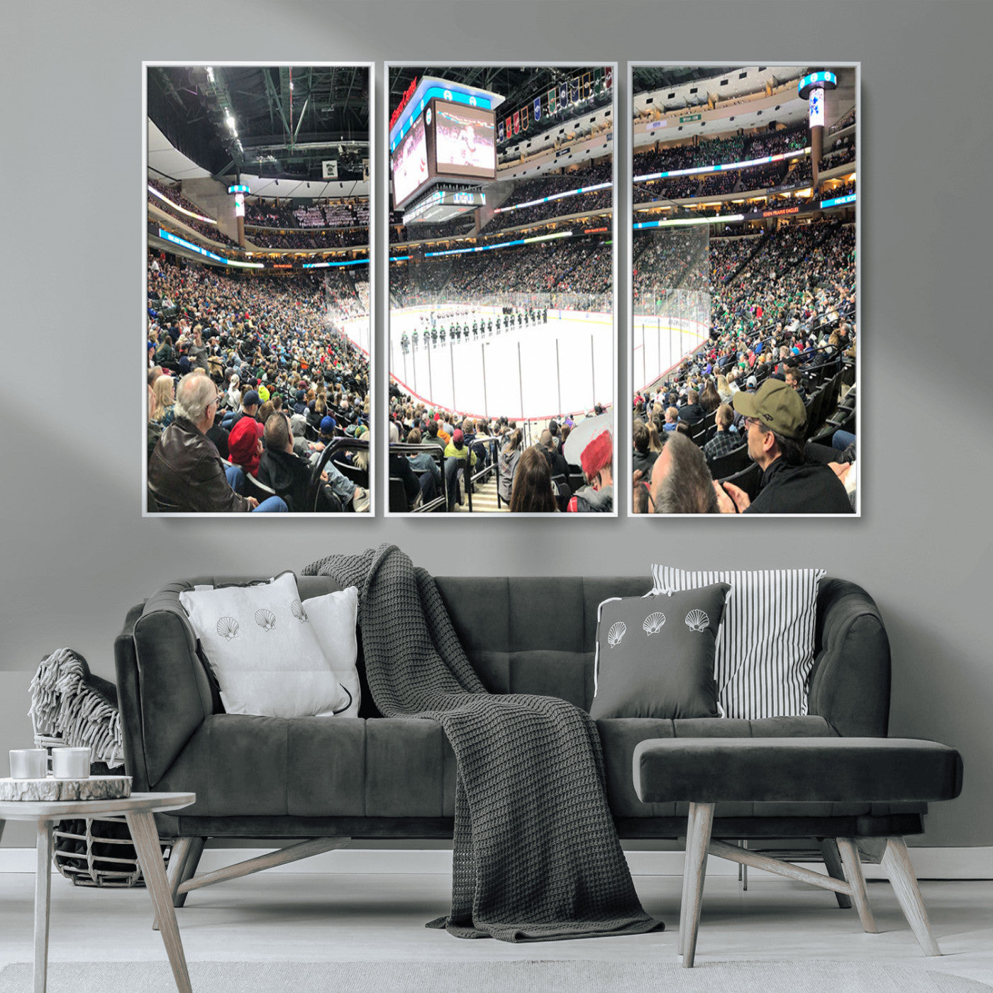 MGV-FC-48X32-3P - Xcel Energy Center St Paul Minnesota Wild Ice Hockey Stadium Canvas, Minnesota Wild Ice Hockey