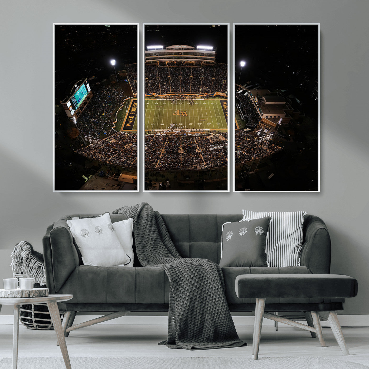 MGV-FC-48X32-3P - Wake Forest University Demon Deacons Canvas Printi, Football Team Print - Winston-Salem Allegacy