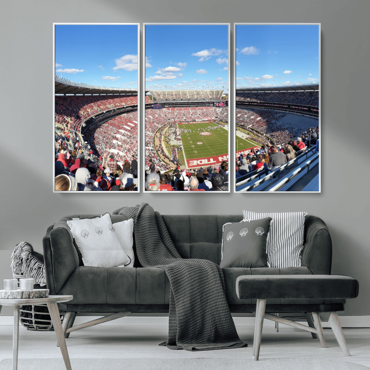 MGV-FC-48X32-3P - University of Alabama Crimson Tide Print Wall Art - Tuscaloosa Bryant-Denny Stadium Wall Art Canvas