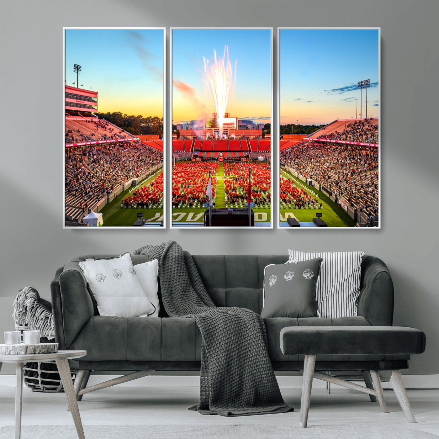 MGV-FC-48X32-3P - North Carolina State University Canvas Print, North Carolina State University Wolfpack Football Team