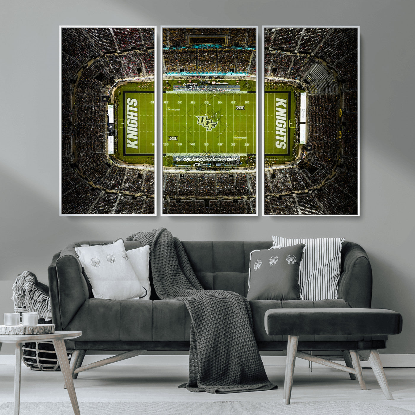 MGV-FC-48X32-3P - UCF Knights Football Team Print - Orlando FBC Mortgage Stadium Wall Art, UCF Knights Canvas Print
