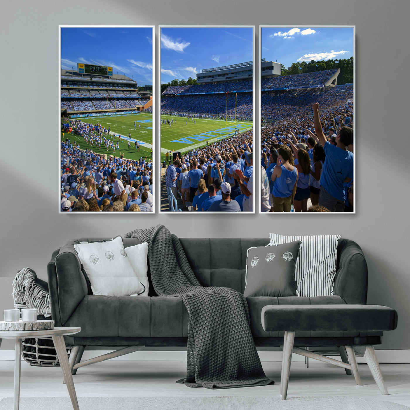 MGV-FC-48X32-3P - University of North Carolina Tar Heels Team Canvas Print - Chapel Hill Kenan Memorial Stadium Wall