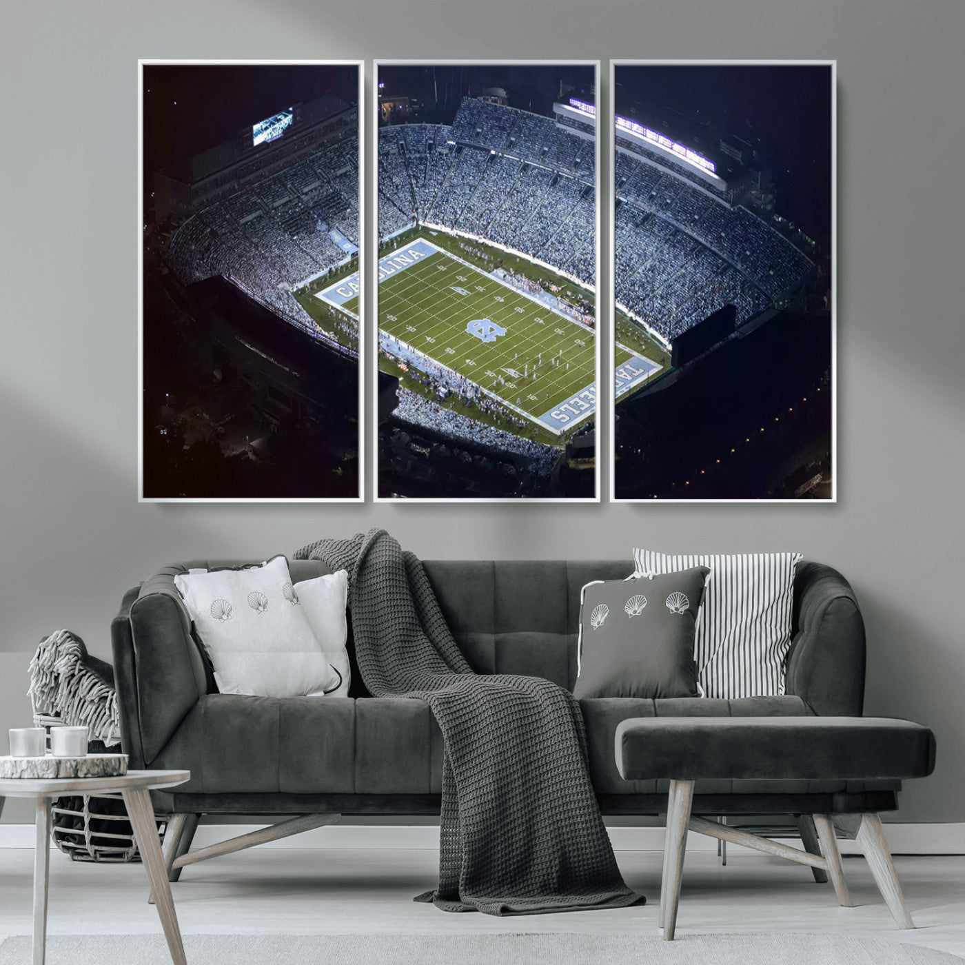 MGV-FC-48X32-3P - University of North Carolina Tar Heels Football Team Print - Chapel Hill Kenan Memorial Stadium