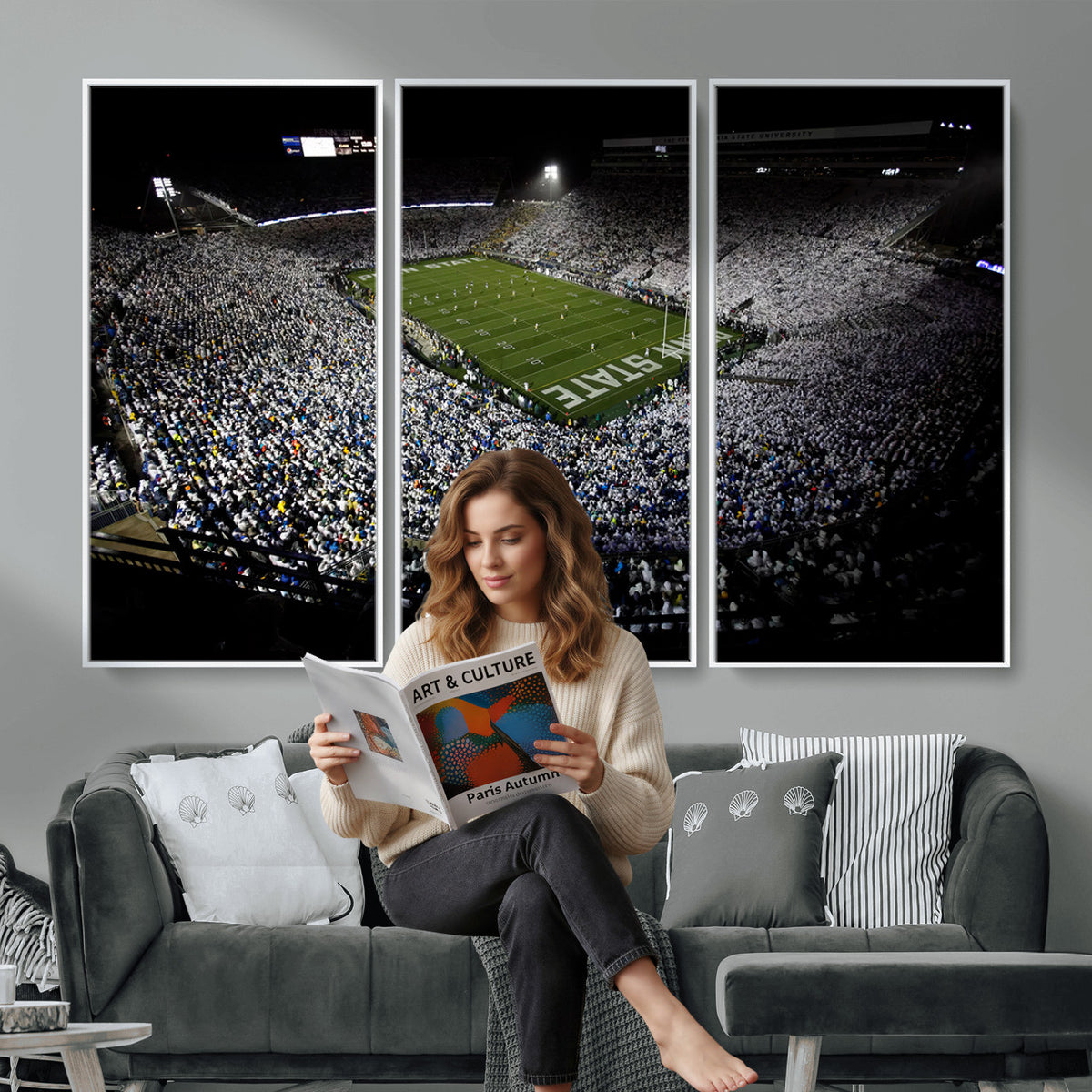 96825-MGV-CV-36X24 - Penn State Football Stadium Wall Art - Beaver Stadium Canvas Print