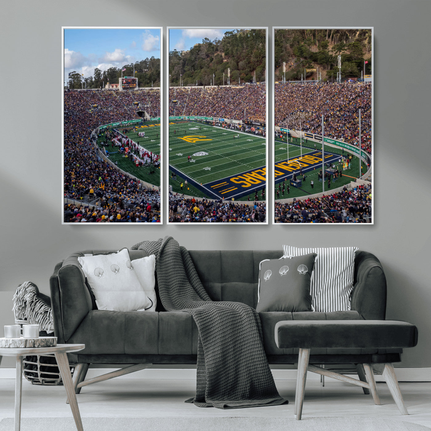 MGV-FC-48X32-3P - University of California Golden Bears Football Team Print - Berkeley California Memorial Stadium Art