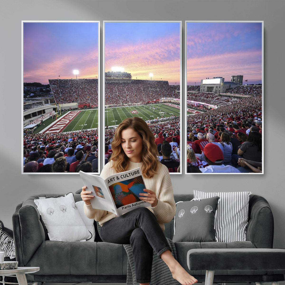 13046-MGV-CV-36X24 - Indiana University Hoosiers Football Team Print