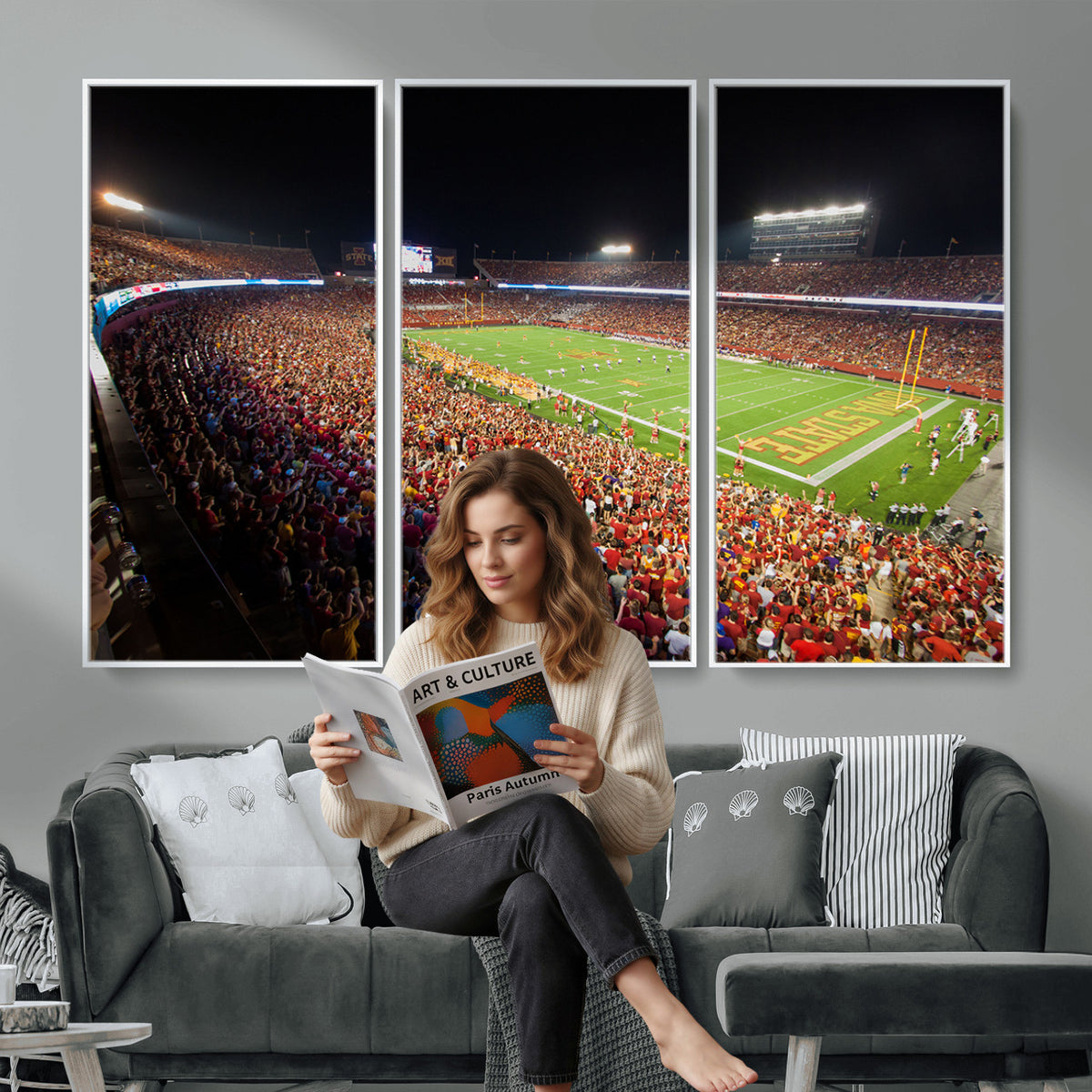 35139-MGV-CV-36X24 - Iowa State University Cyclones Canvas Print, Jack Trice Stadium