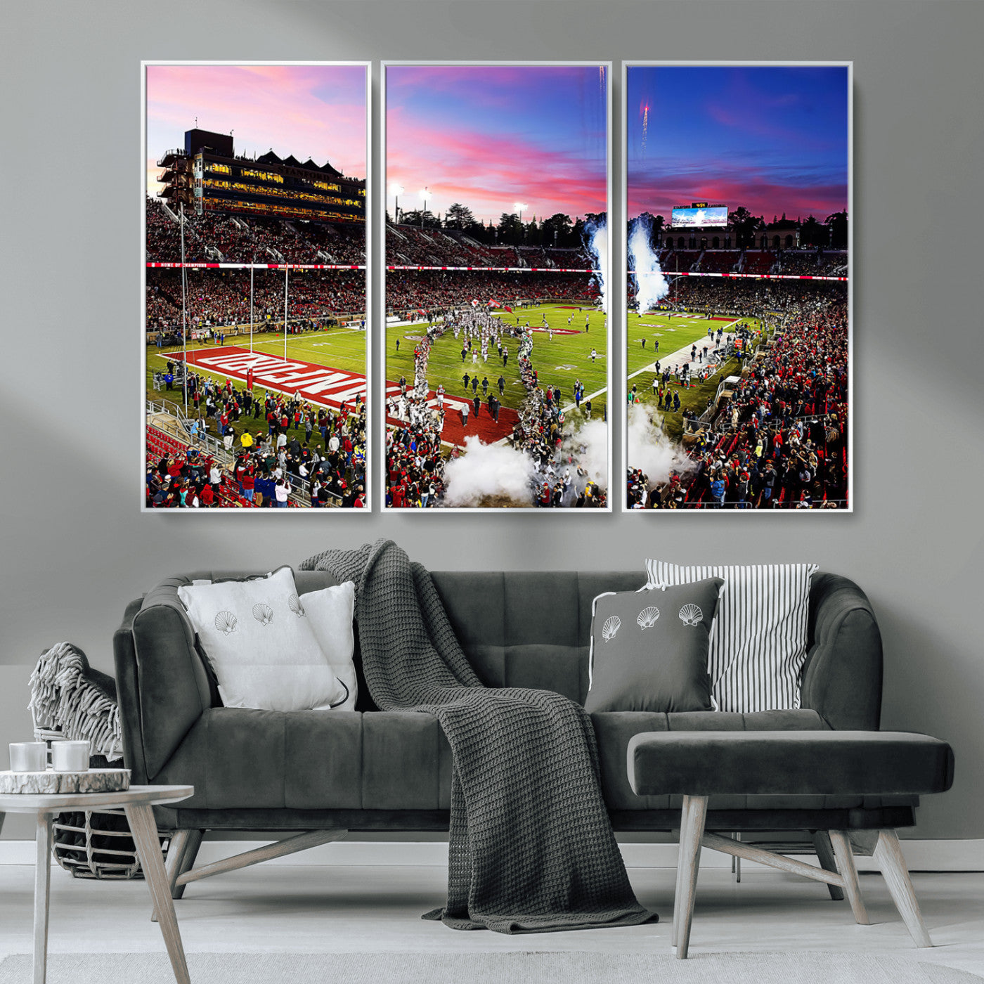 MGV-FC-48X32-3P - Stanford University Cardinal Football Team Print - Stanford Stadium Wall Art Canvas Print
