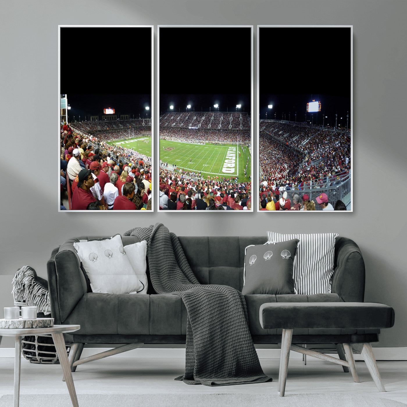 MGV-FC-48X32-3P - Stanford University Cardinal Football Team Print - Stanford Stadium Wall Art Canvas Print