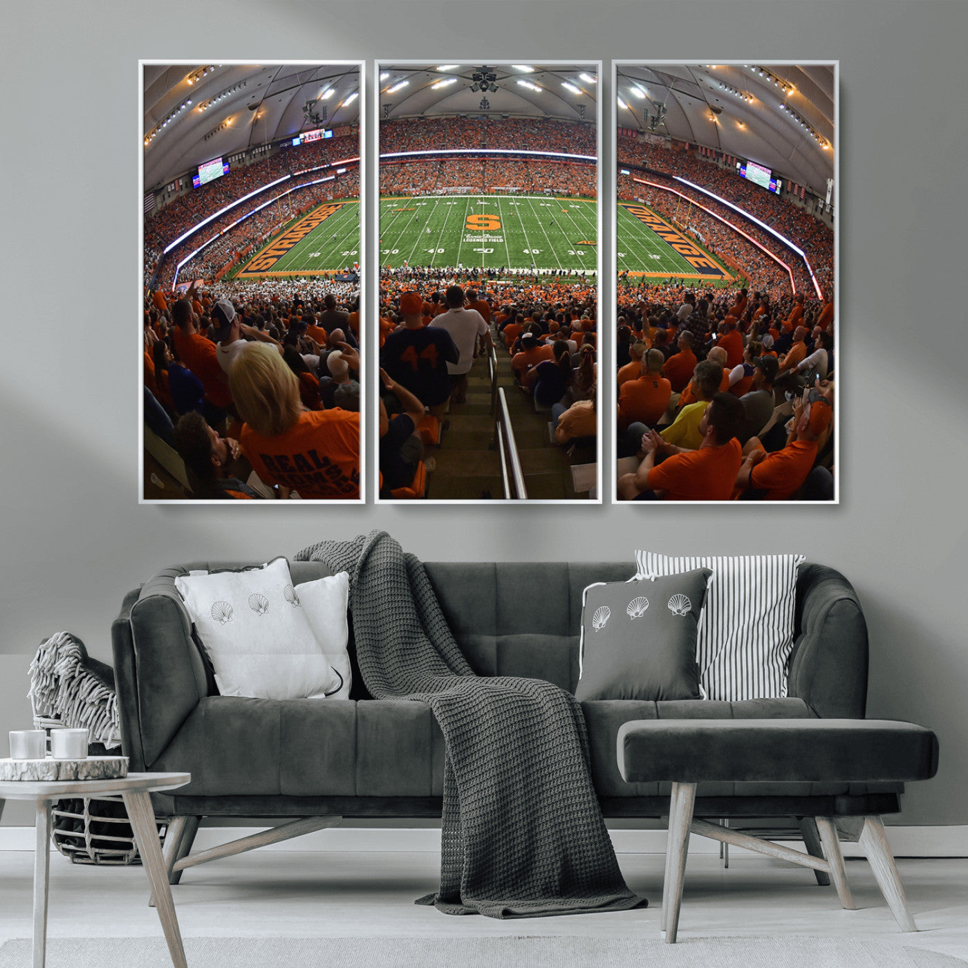 MGV-FC-48X32-3P - Syracuse University Orange Football Canvas Print, Football Team Print - Syracuse JMA Wireless Dome