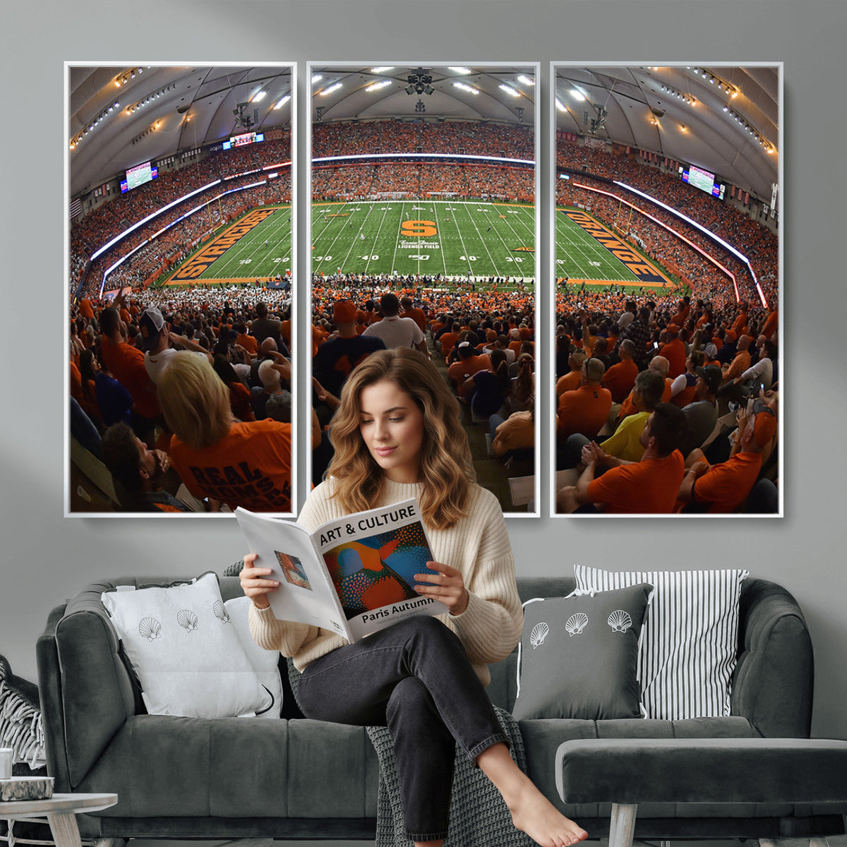 43291-MGV-CV-36X24 - Syracuse University Orange Football Canvas Print, Football Team Print - Syracuse JMA Wireless Dome