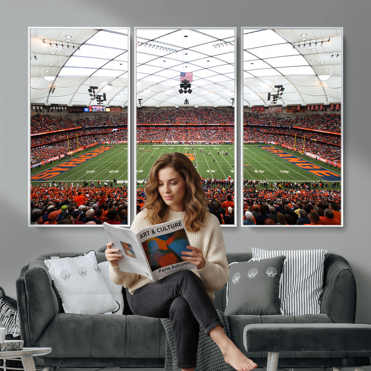 78104-MGV-CV-36X24 - Syracuse University Orange Football Team Print, Syracuse