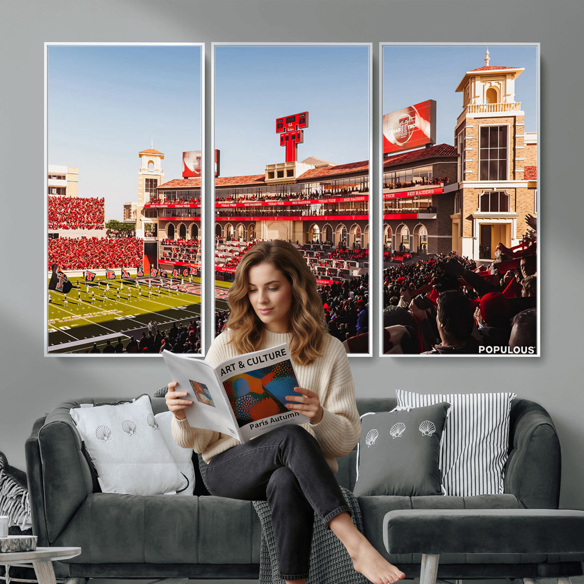 89744-MGV-CV-36X24 - Jones AT&T Stadium Texas Tech Red Raiders Wall Art