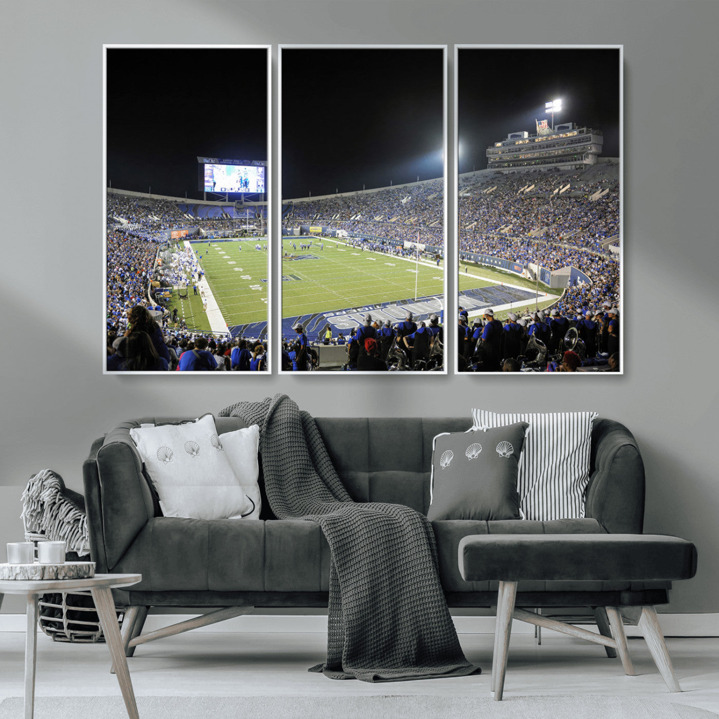 MGV-FC-48X32-3P - University of Memphis Tigers Football Team Print - Memphis Simmons Bank Liberty Stadium Wall Art