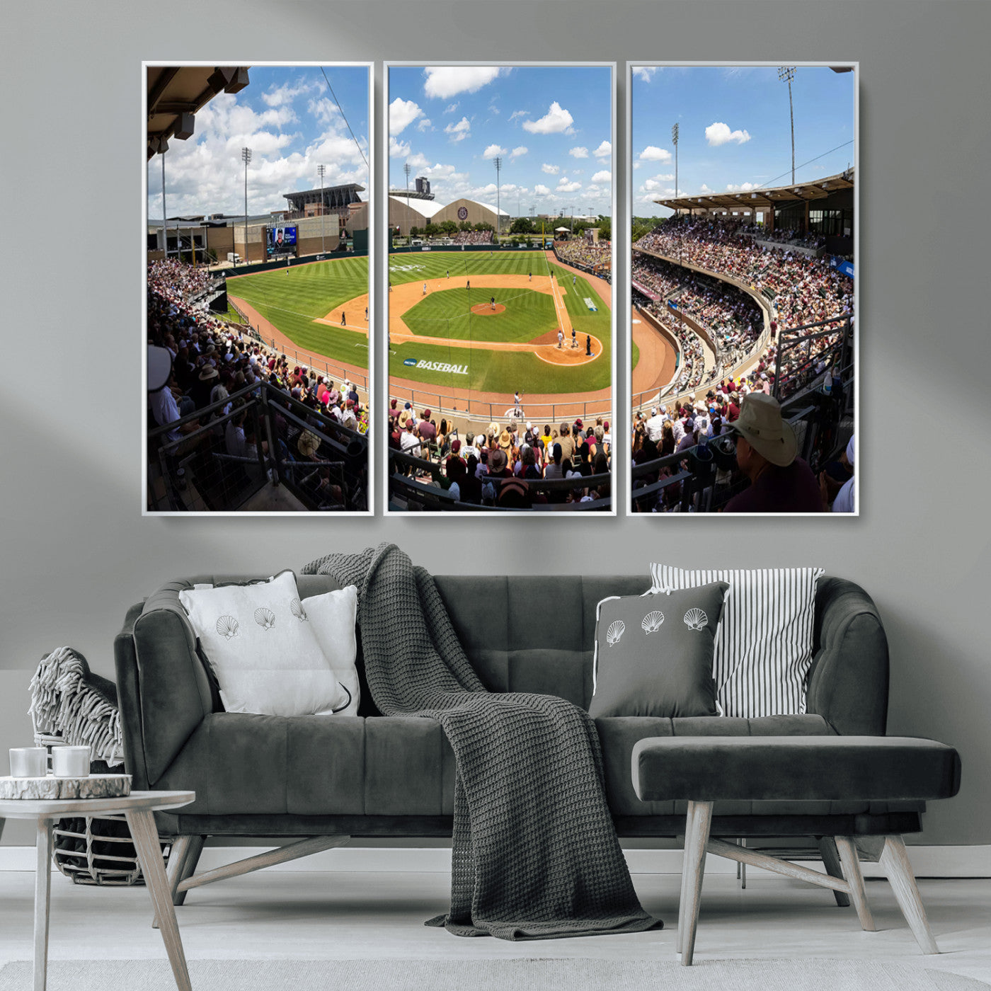 MGV-FC-48X32-3P - The Texas A&M University Aggies Athletics Team Print - College Station Kyle Field Wall Art Canvas
