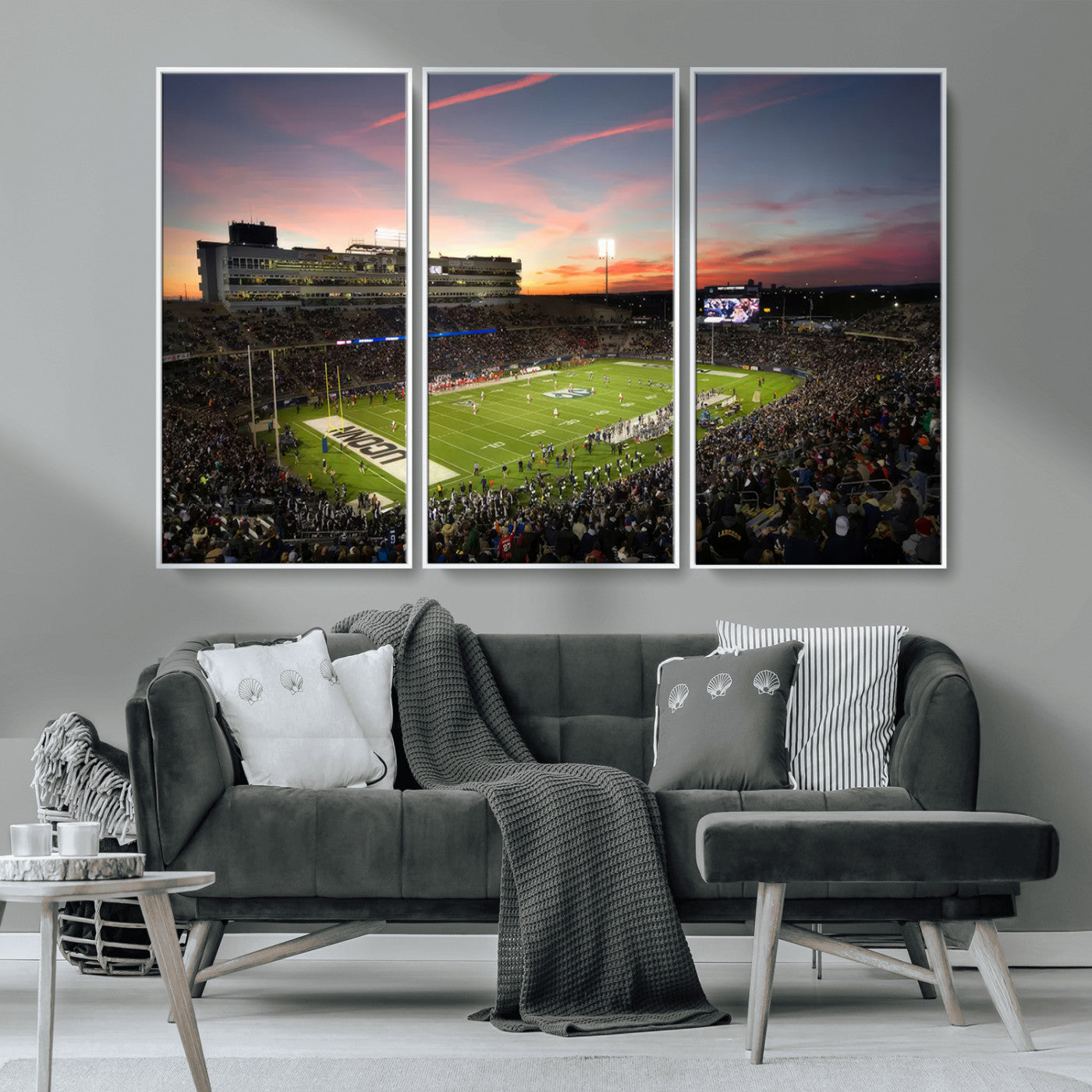 MGV-FC-48X32-3P - The University of Connecticut UCONN Huskies Football Team Print - East Hartford Pratt & Whitney