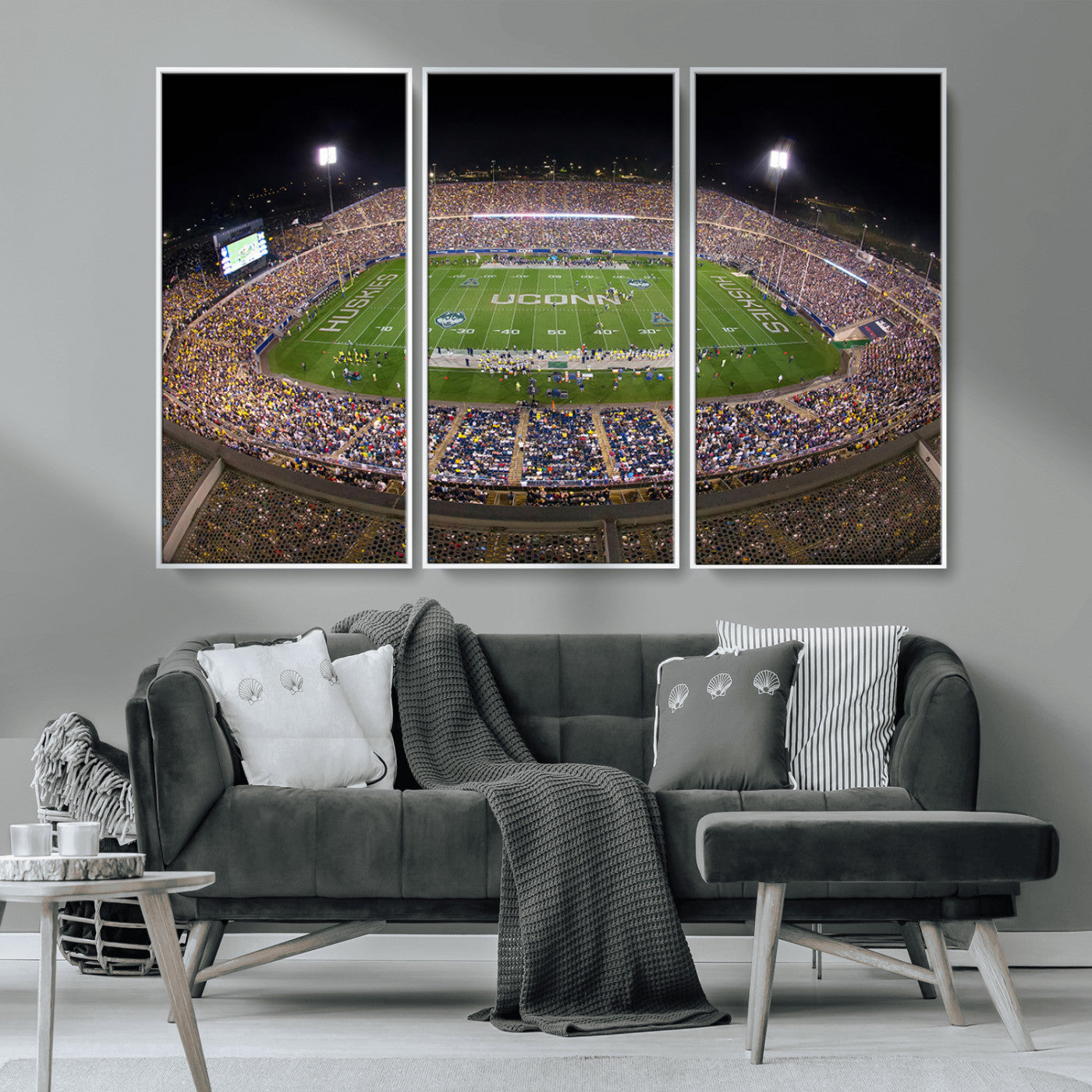 MGV-FC-48X32-3P - The University of Connecticut UCONN Huskies Football Team Print - East Hartford Pratt & Whitney