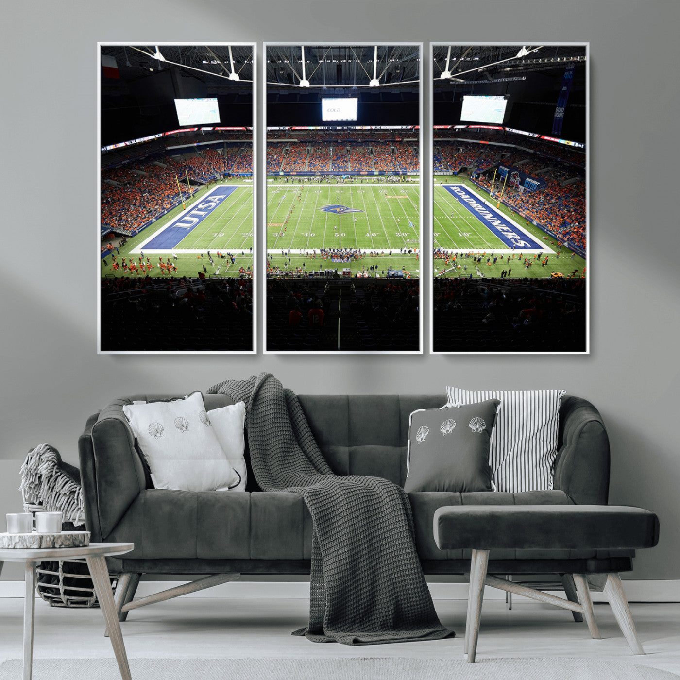 MGV-FC-48X32-3P - The University of Texas at San Antonio Roadrunners Football Team Print - San Antonio Alamodome Wall