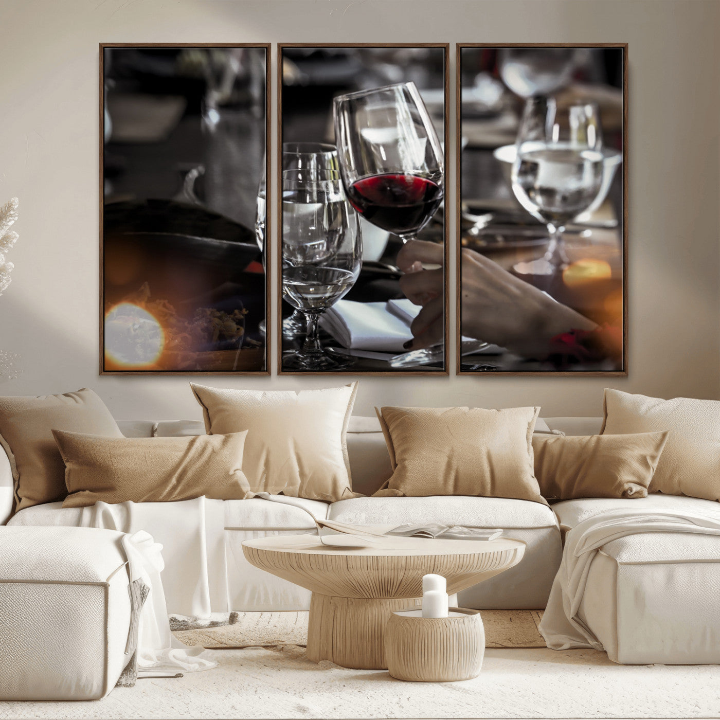 MGV-FC-48X32-3P - Red Wine and Glass Canvas Print
