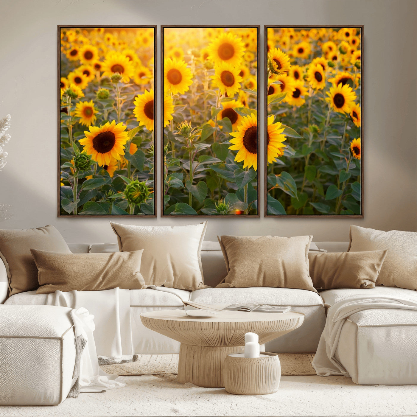 MGV-FC-48X32-3P - Sunflower Sunshine Wall Art Canvas Print