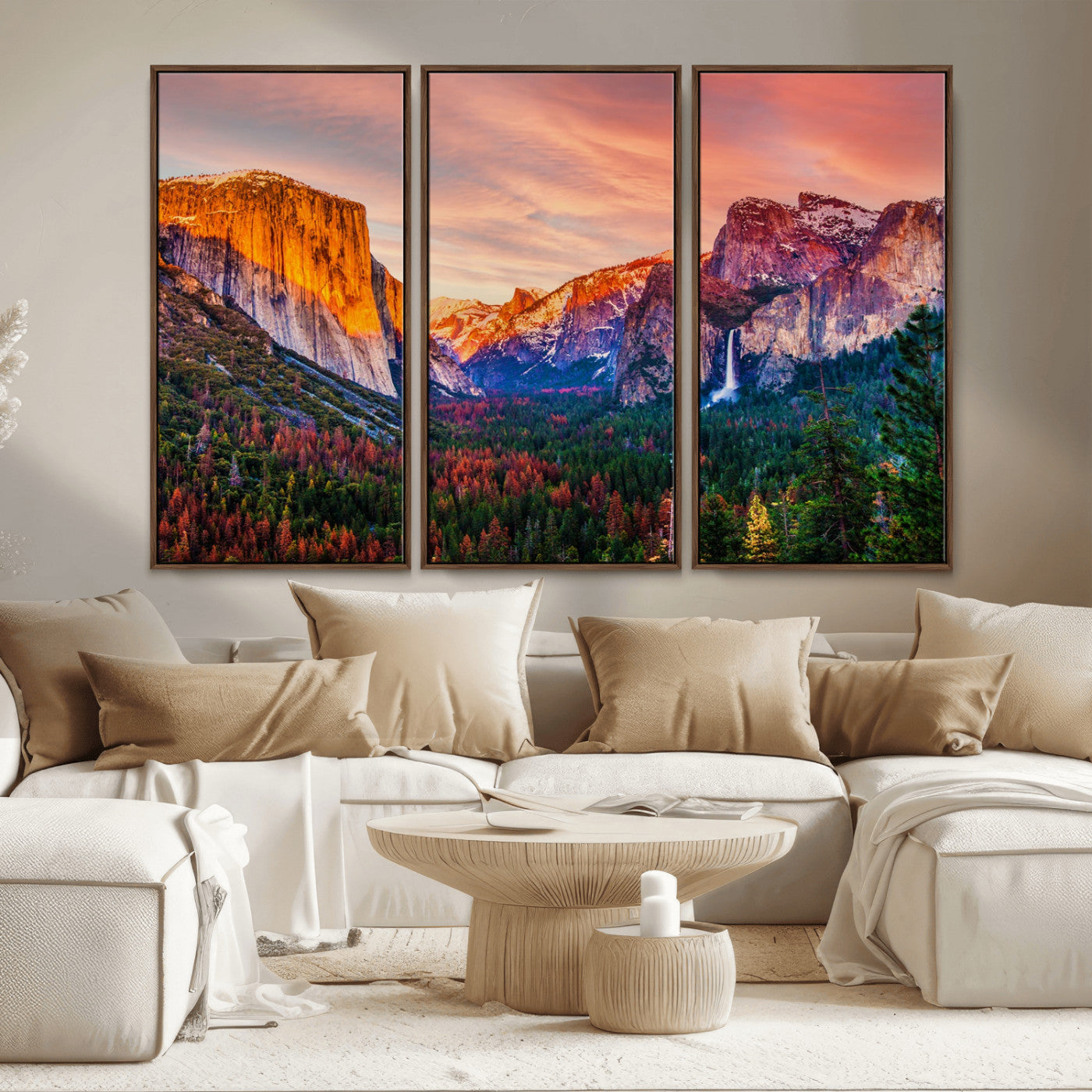 MGV-FC-48X32-3P - Yosemite Nal Park Wall Art Landscape Canvas Print El Capitan