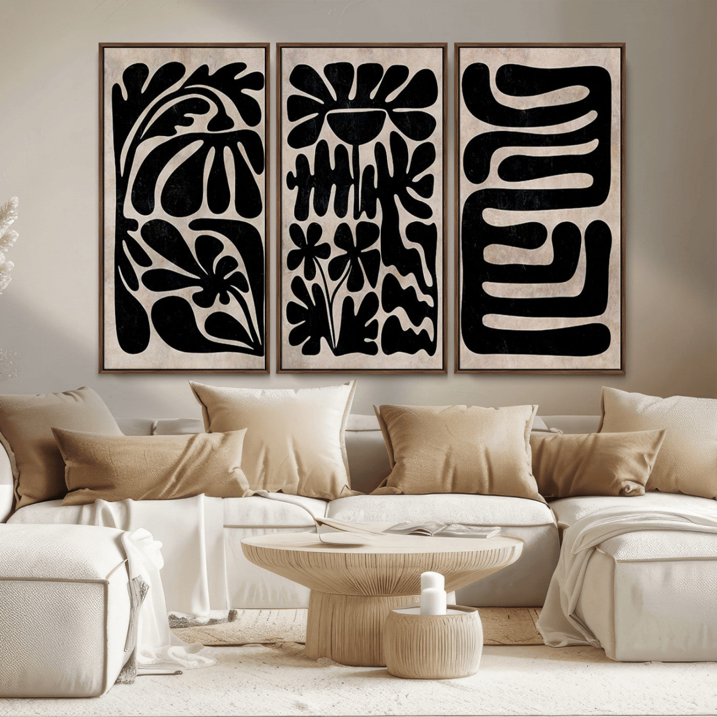 MGV-FC-48X32-3P - Canvas Print Wall Art Abstract Art Boho, Framed Boho Art Canvas Print