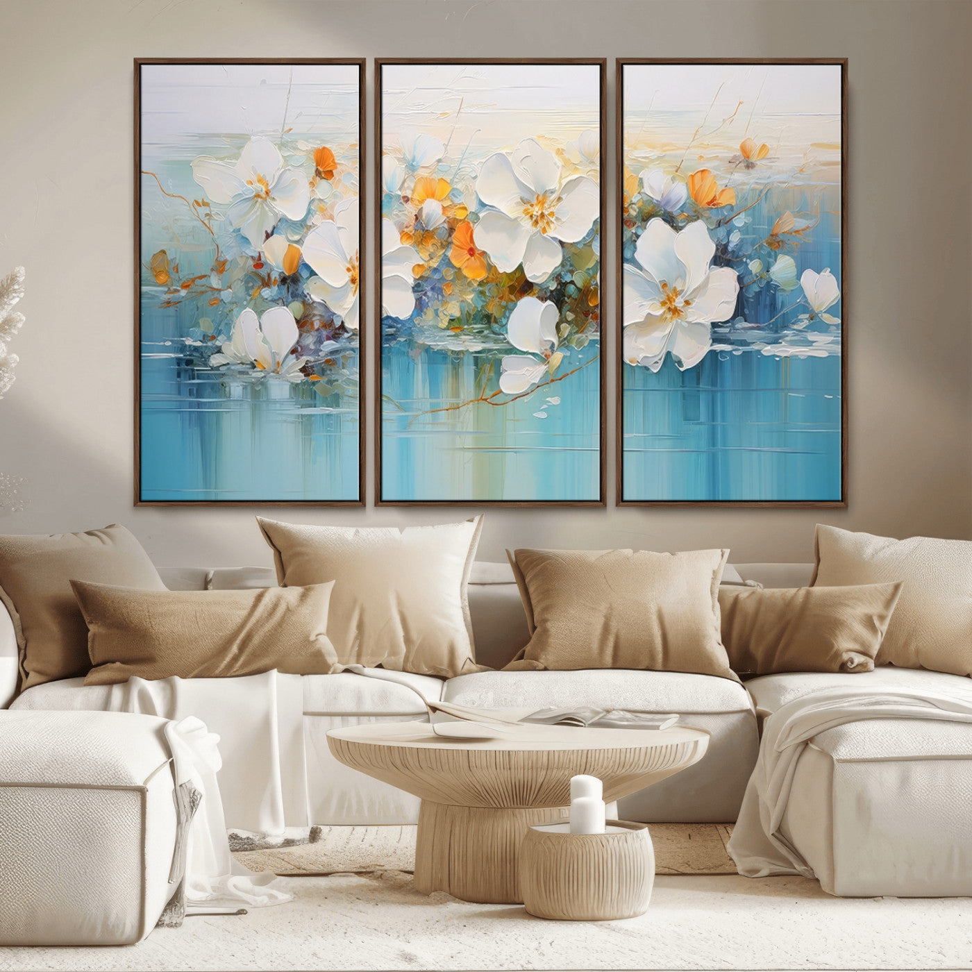 MGV-FC-48X32-3P - Abstract Flower Wall Art Canvas Print