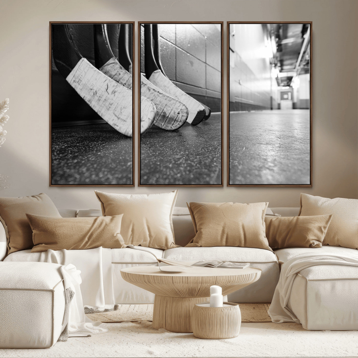 MGV-FC-48X32-3P - Ice Hockey Wall Art Canvas Print