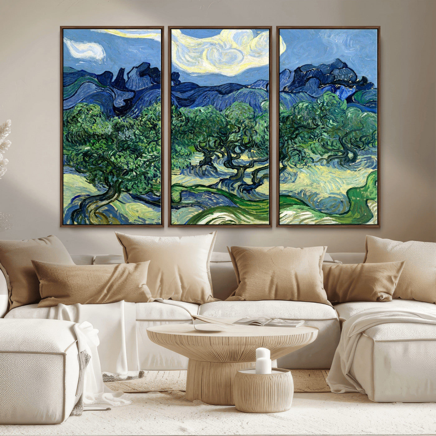 MGV-FC-48X32-3P - Olive Trees Van Gogh Wall Art Canvas Print