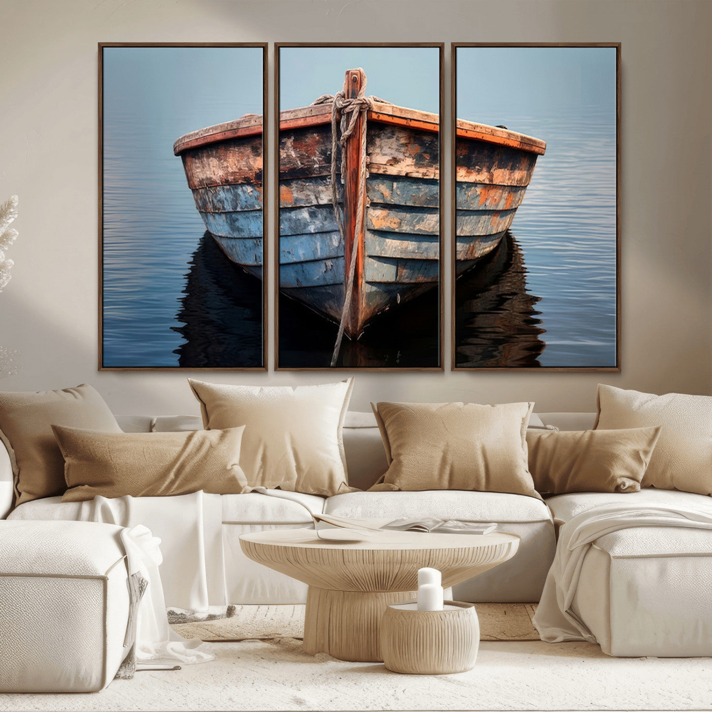 MGV-FC-48X32-3P - Stunning Vintage Boat Canvas Print | Nautical Wall