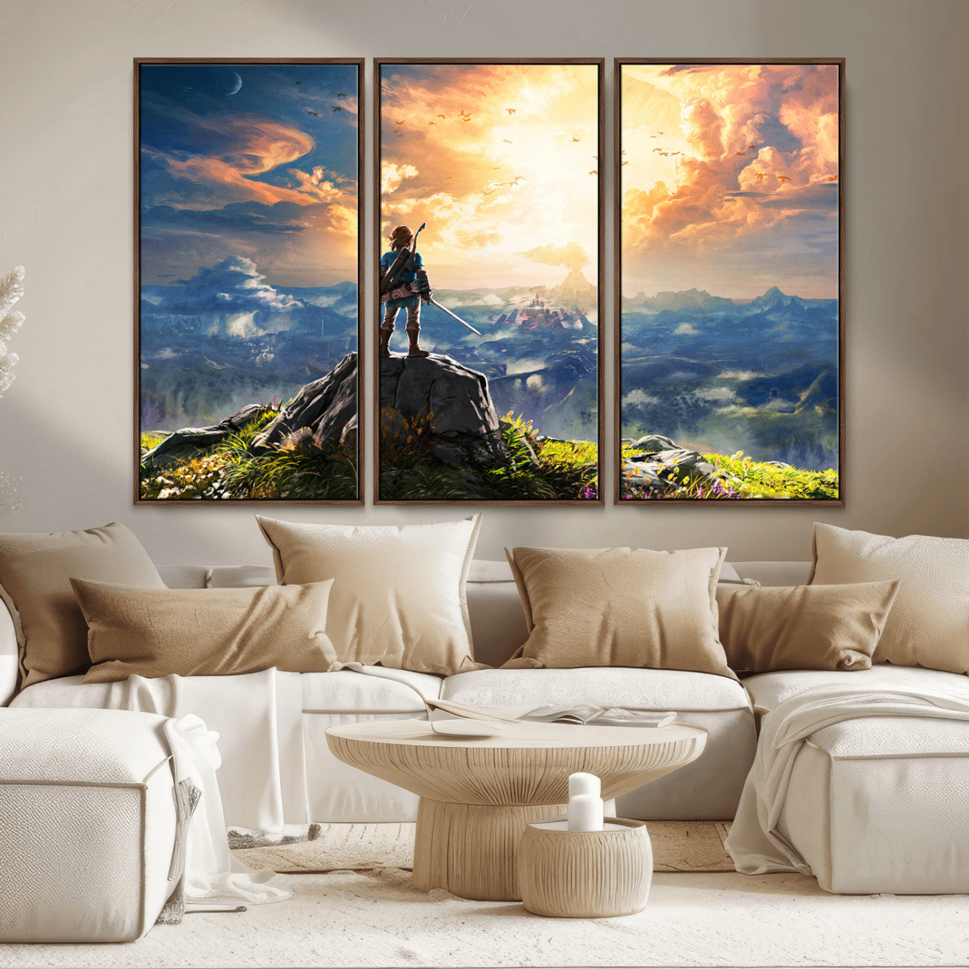 MGV-FC-48X32-3P - Legend of Zelda Breath of the Wild Game Wall Art Canvas, Legend of Zelda Canvas Print