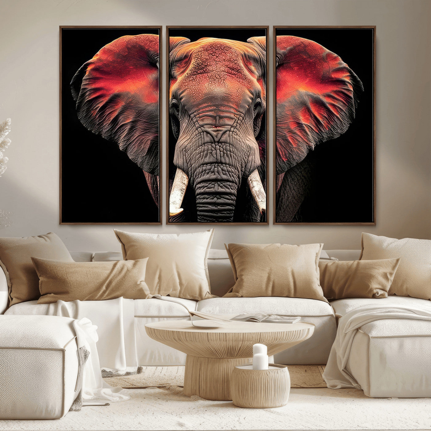 -Elephant Wall Art Canvas Print