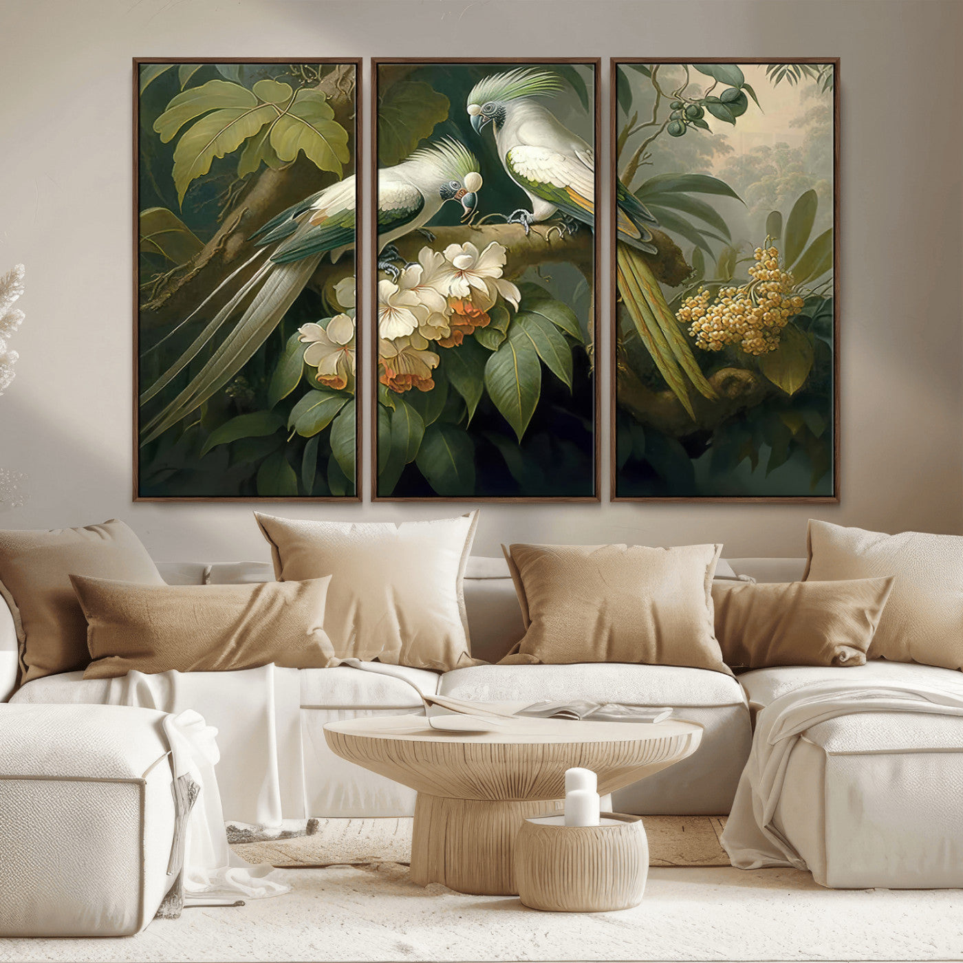 -Tropical Paradise Print Wall Art Stunning Artwork of a Parrot in a Lush Forest with Beautiful